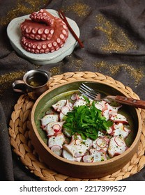 Plate Of Boiled Octopus Sashimi