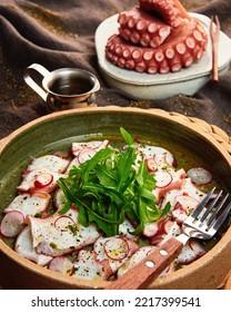 Plate Of Boiled Octopus Sashimi