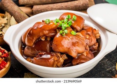 A Plate Of Braised Pork Feet