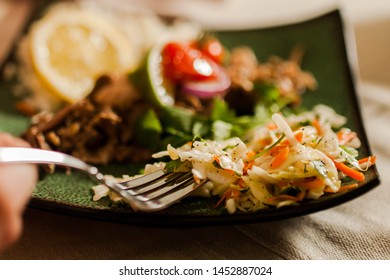 A Plate Of Carnitas Salad