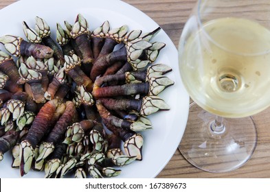 Plate With Cooked Leaf Barnacle