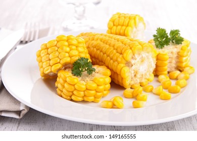 plate with corn