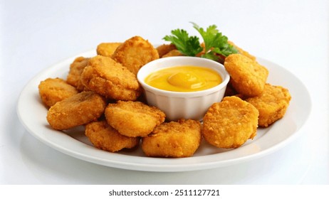 Un plato nuggets pollo