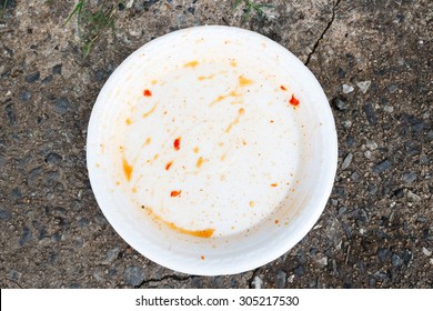 Plate With Crumbs Food 