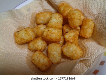 A Plate Of Deep Fried Tater Tots 