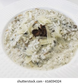 A Plate Of Delicious Truffle Risotto.