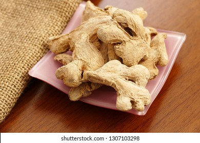 A Plate Of Dried Ginger,