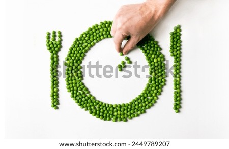 Image, Stock Photo A plate of peas Vegetable