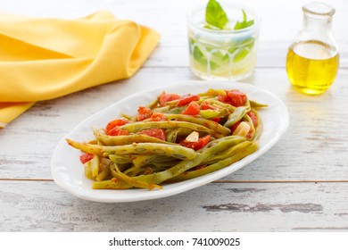 Plate Green Beans Zeytinyagli Fasulye Traditional Stock Photo 741009025 ...