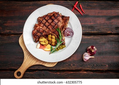 Plate of grilled meat