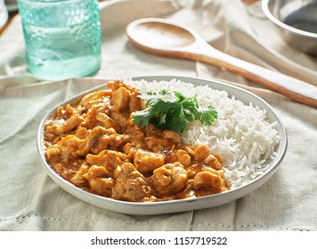 Plate Indian Curry Basmati Rice Chicken Stock Photo 1157719522 ...