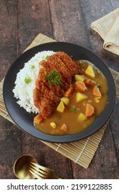 A Plate Of Japanese Chicken Katsu Curry