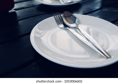 Plate on the table