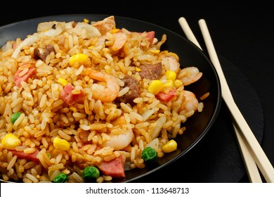 A Plate Of Oriental Food Special Fried Rice