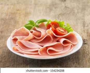 Plate Of Pork Sliced Ham