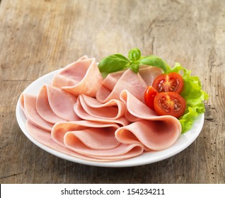 Plate Of Pork Sliced Ham