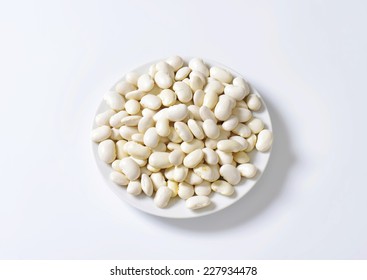 Plate Of Raw Lima Beans