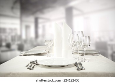 Plate In Restaurant 