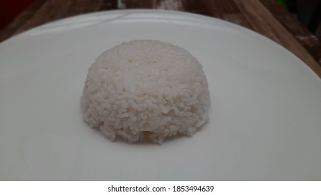 A Plate Of Rice, The Staple Diet For Most Indonesian.