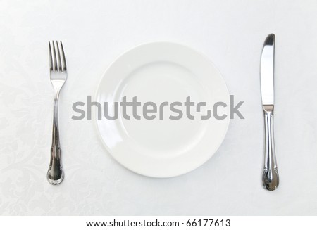 Plate and silverware