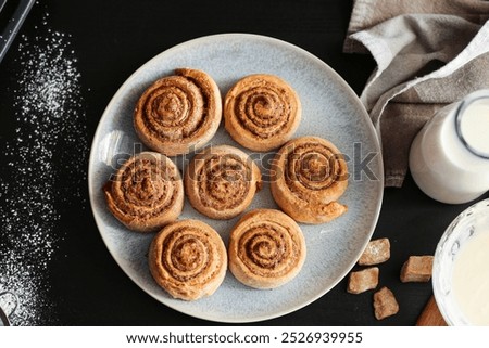 Similar – Image, Stock Photo Homemade Cocoa Rolls Bread