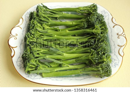 A Plate of Tenderstem Broccoli