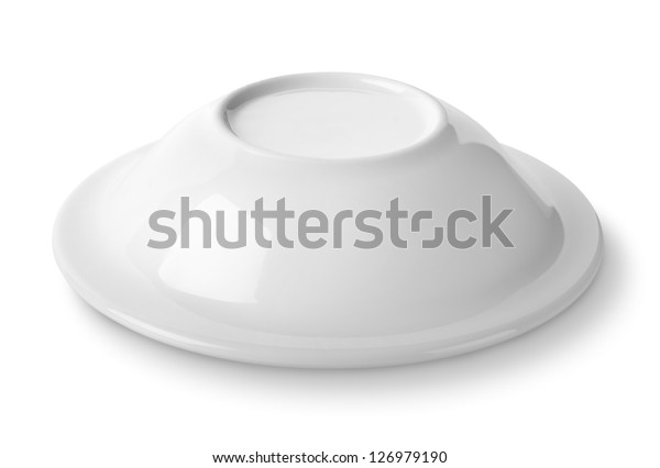 Plate Upside Down Isolated On White Stock Photo Edit Now