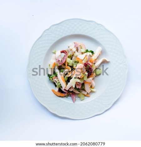 Similar – Salad made of seafood Food