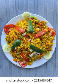 A Plate Of Vegetarian Biryani