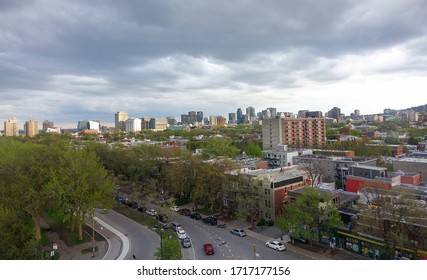 Plateau District Of Montreal From 10th Floor Looking Towards Down Town