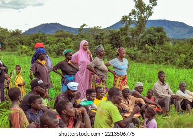 Plateau State - October 26, 2022: Community Sensitization On Covid 19, Health And Water Hygiene Of Indigenous Africa Villages. Election Campaign Meeting. Cancer Awareness Program And Empowerment