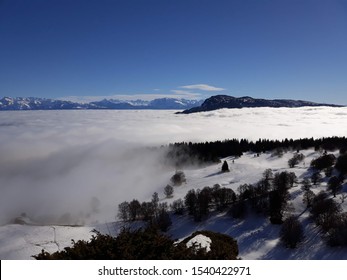 The Molière Plateau In Winter In The Vercors In France