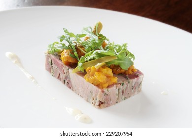 Plated Pork And Chicken Terrine