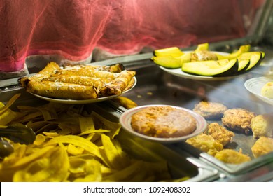 Plates Of Food For Sale In A Cafeteria In Leon, Nicaragua