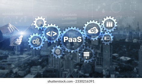 Platform as a service PaaS - cloud computing services concept