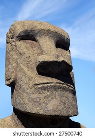 A Platform With Statues On Easter Island