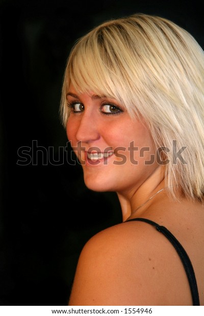 Platinum Blonde Haired Young Woman Hazel Stock Photo Edit Now