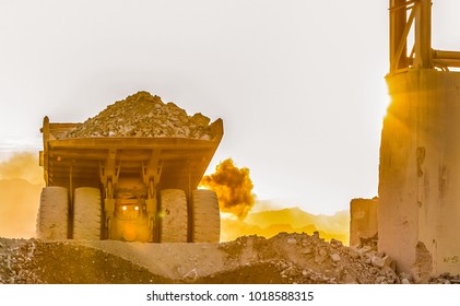 Platinum Mining and processing, Dump Truck for transporting rocks