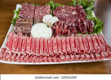 Platter Thinly Sliced Raw Beef Korean Stock Photo 525012439 | Shutterstock