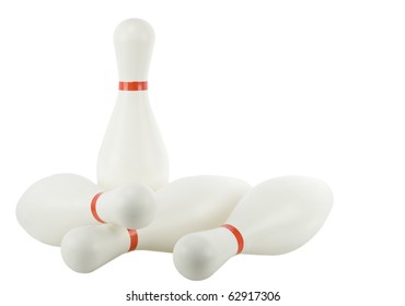 Play Bowling Pins Isolated On White