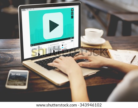 Play Button Audio Video Media Technology Concept
