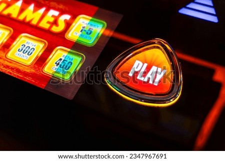 Play button on a slot machine.