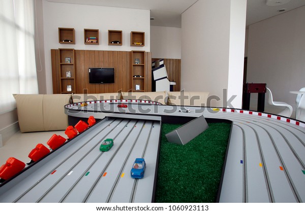 play room with race car
toy
