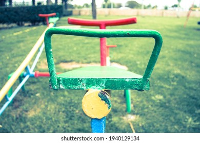 Play Swing In A Park In Spain