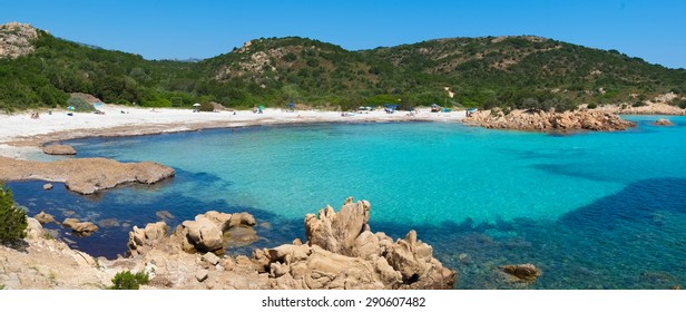 Playa Del Principe Beach On Emerald Coast In North Of Sardinia, Italy