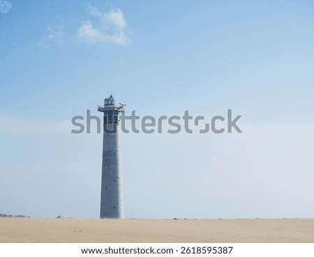 Playa e faro de Morro Jable, Jandia, Fuerteventura, Canary islands, Spain
