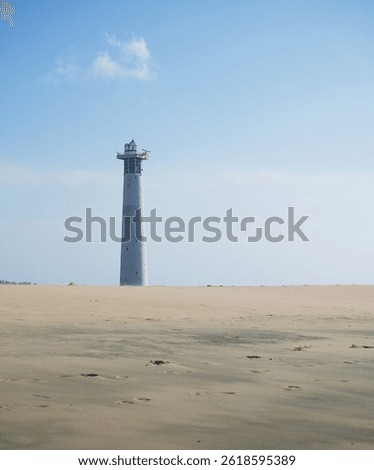 Playa e faro de Morro Jable, Jandia, Fuerteventura, Canary islands, Spain