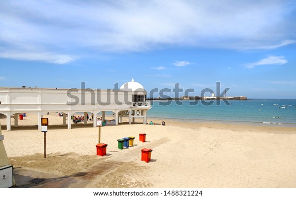 Playa La Caleta Beach Cadiz Andalusia Stock Photo Edit Now