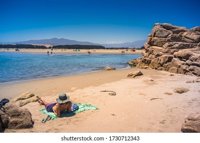 Playa Las Salinas, Beach In The Coast Of Chile.