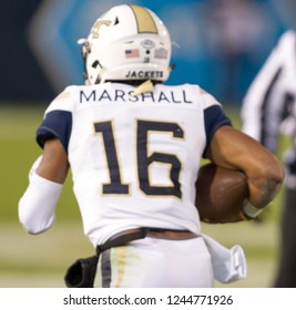 Player On The Field - November 10th, 2018 - NCAA College Football Georgia Tech Host University Of Miami At Bobby Dodd Stadium In Atlanta Georgia - USA 